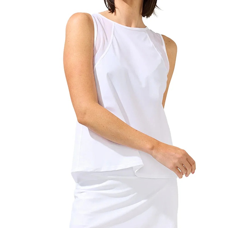 Women`s Swing Tennis Tank Cloud White