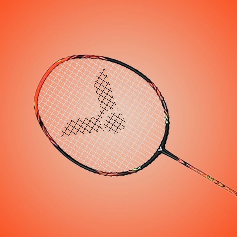 Thruster Light TK-PL-O-5U Strung Badminton Racket Vector | Kibi Sports Neon Orange 5U