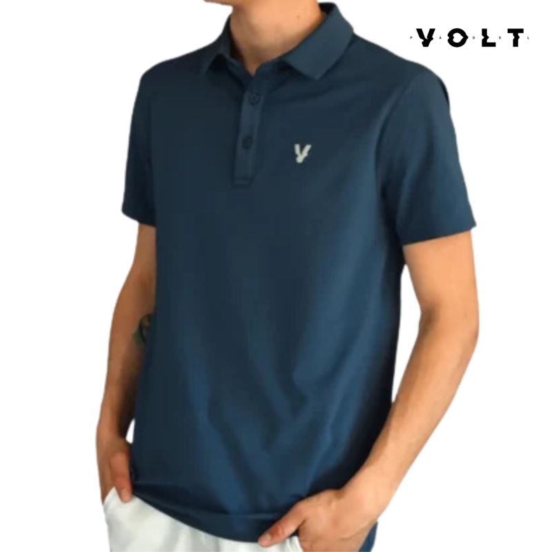 Volt Performance Polo Shirt V4 Blue | Padel Clothing