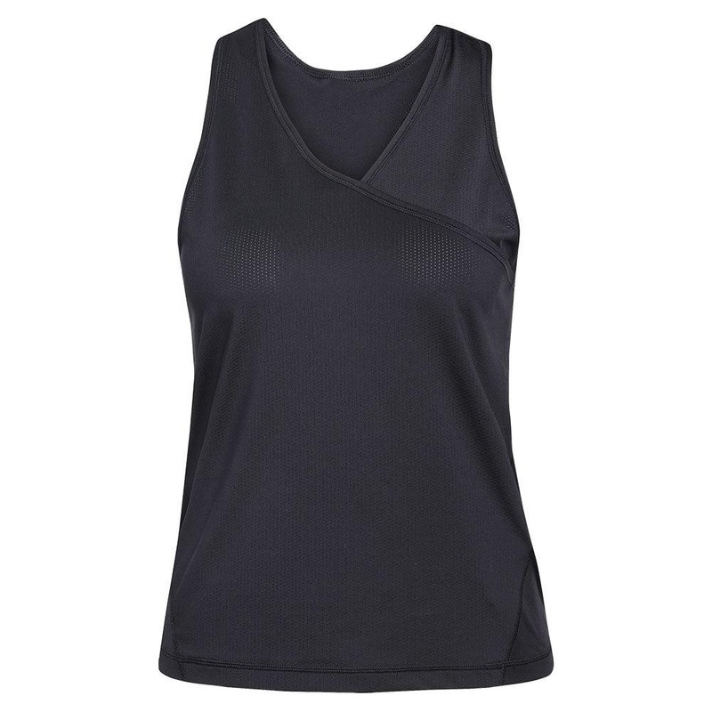 Women`s Club V-Neck Tennis Tank Black