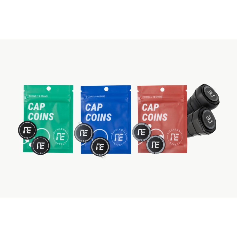 Cap Coin 3 Pack Bundle for Pickleball Paddle – 6g, 9g, 12g Weights