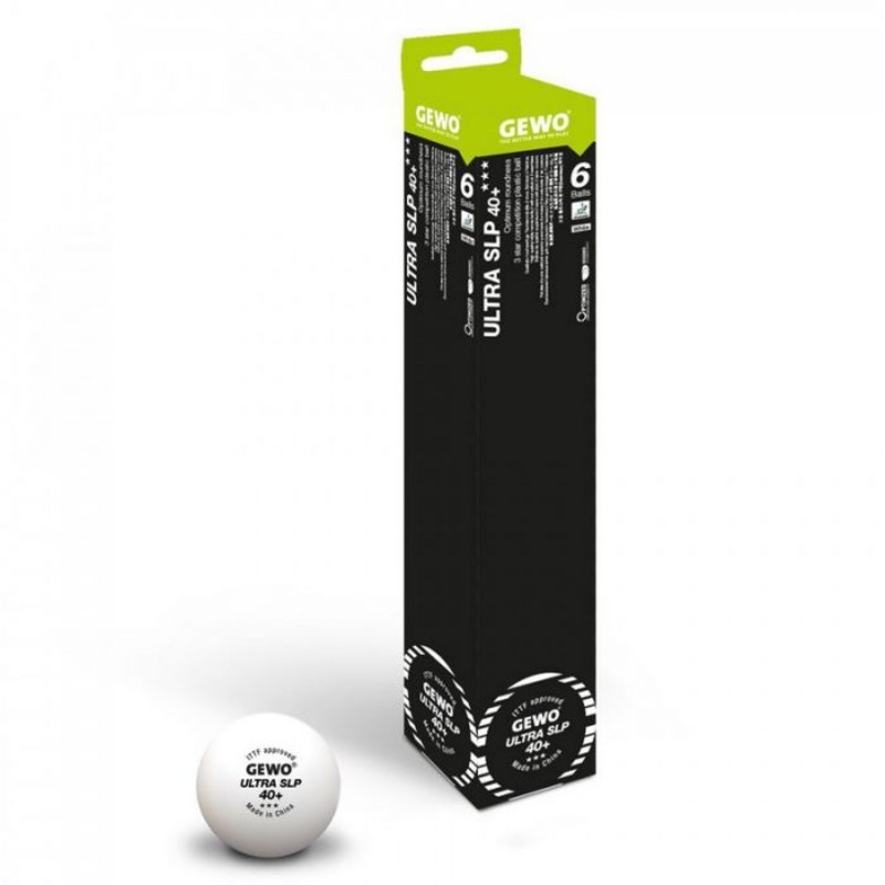 6 balles GEWO Ultra SLP40+ 3 toiles