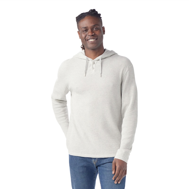 Smartwool Men’s Waffle Henley Hoodie Ash Heather-047 Small