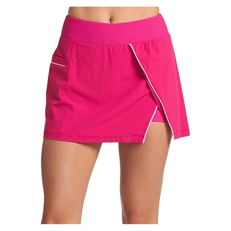 Women`s Piped Slit Tennis Skort