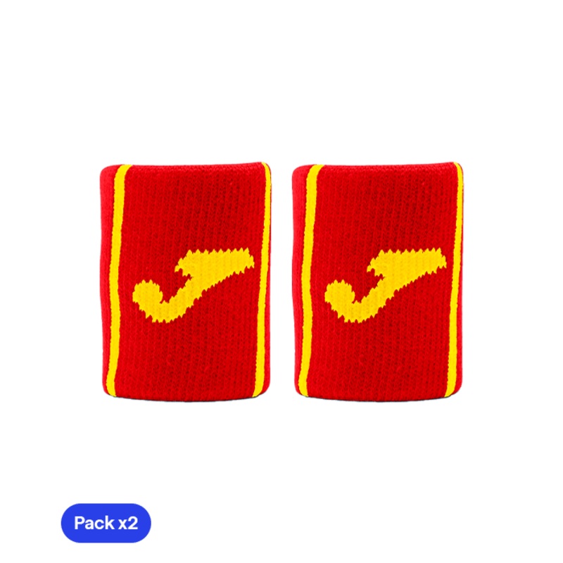 Joma Game Cortas Red/Yellow Pack x2 Wristband