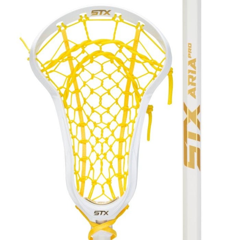 STX Aria Pro w/ Lock Pocket Complete Lacrosse Stick White/Yellow