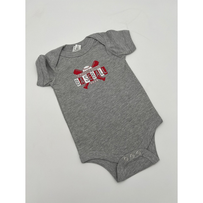 Thomasville Bulldog Baseball Infant Onesie
