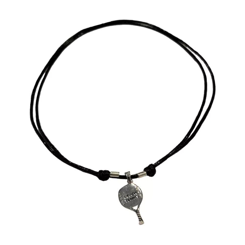 Black Necklace with Beach Tennis Racket