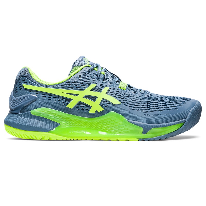 Asics Gel Resolution 9 Men’s Tennis Shoe (Blue/Green)