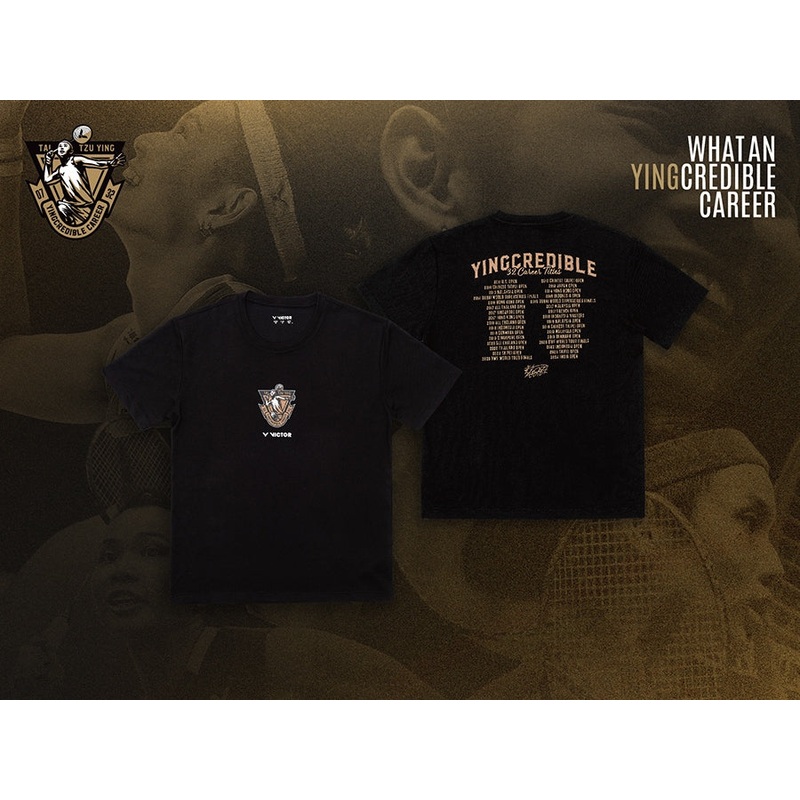 VICTOR AI TZU YING Tribute Exhibition T-shirt T-TTY2502 Black (C) XS