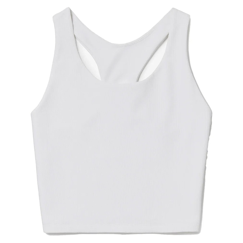 Women`s Cross Court Long Line Tennis Bra Top White