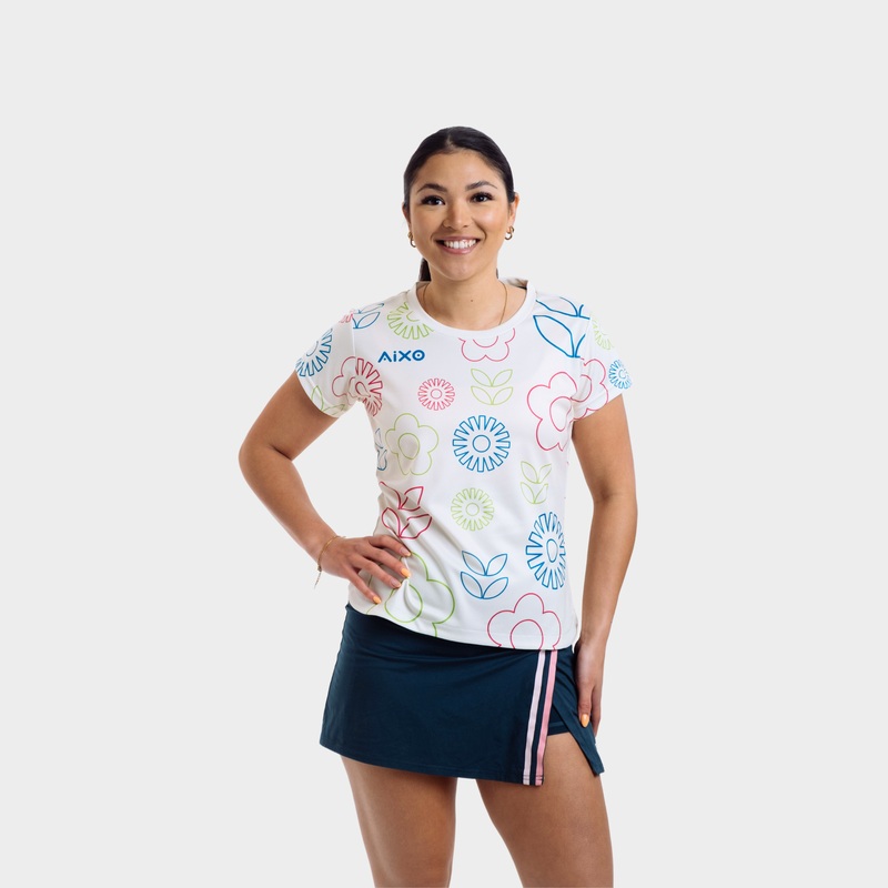 Aixo Spring Womens T Shirt Ivory Ivory XS