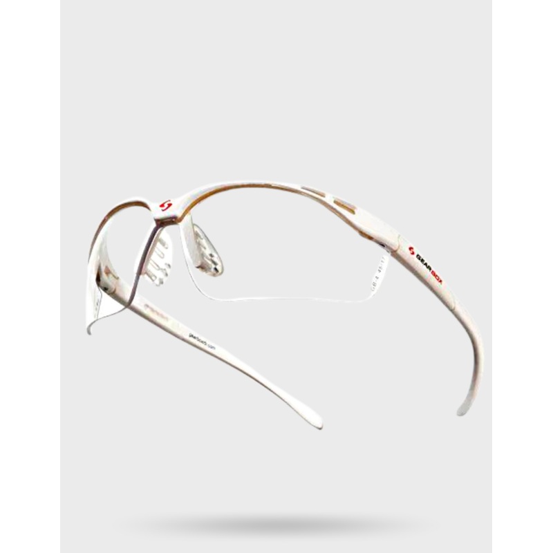 Gearbox Slim Fit Clear Lens – White Frame – Eyewear
