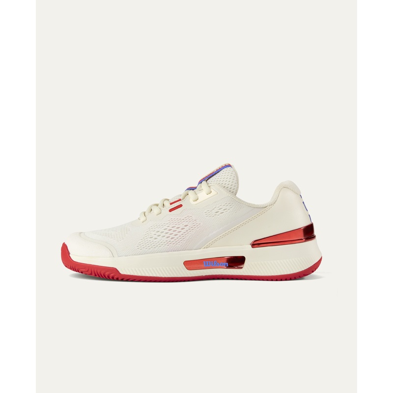 Wilson Intrigue Pro Tennis Shoes Women – Tofu/Red Tofu/Infrared/Amparo Blue UK 3.5
