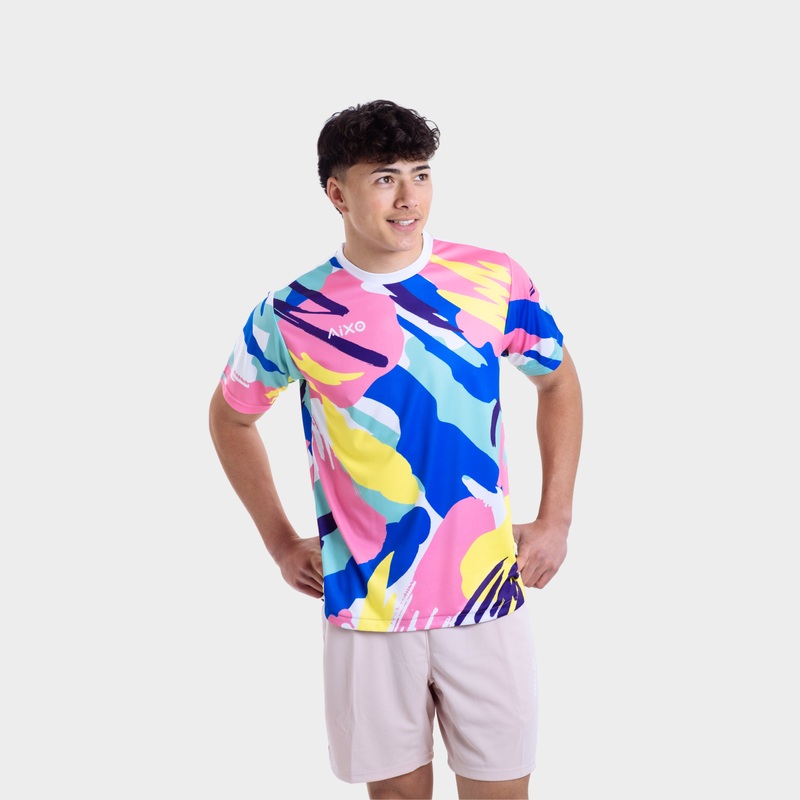 Aixo Abstract T-Shirt Mens (Multicolour) Multicolour XXL