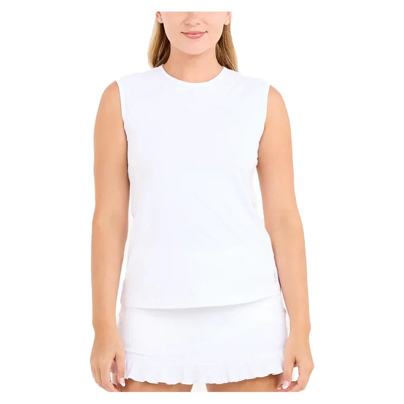 Women`s Sleeveless Tennis Top White