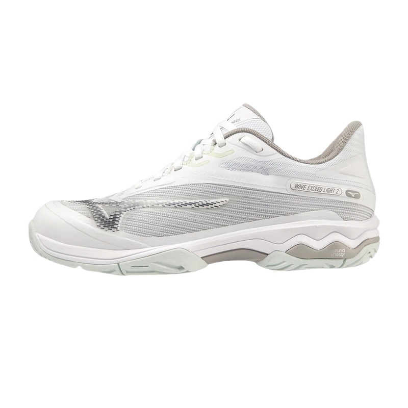 (CLEARANCE) MIZUNO WAVE EXCEED LIGHT 2 AC WOMEN’S Tennis Shoes White Metallic US(M) 5.5/ US(W) 7/ UK 4.5/ EU 37/ 23.5 CM