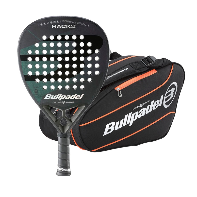 Pala BULLPADEL HACK 03 Comfort + Paletero BULLPADEL BPP-23015 TOUR Negro