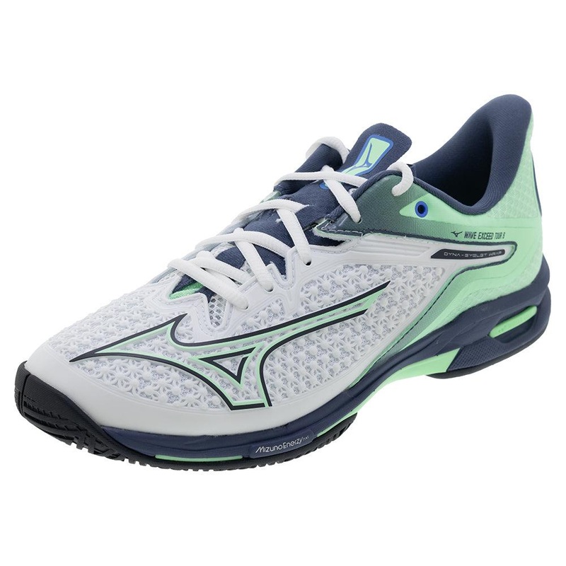 Men`s Wave Exceed Tour 6 Tennis Shoes White and India Ink