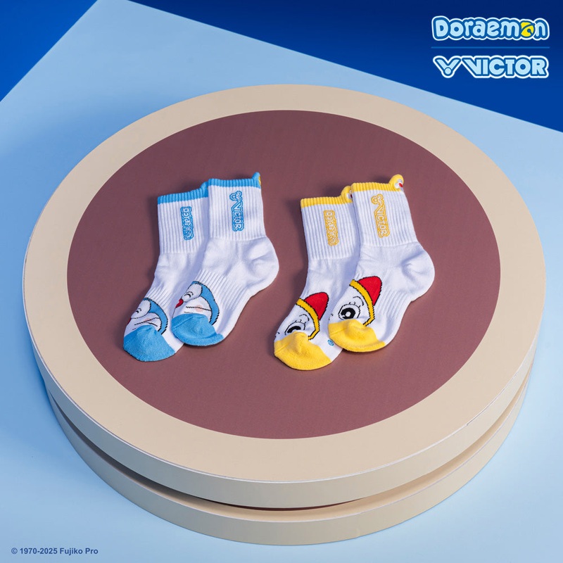 VICTOR x Doraemon Junior Sport Socks SK517DRM M (Deep Sky Blue) S (19-22 cm)