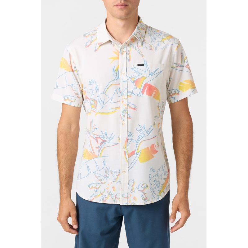 O’Neill Men’s Traveler UPF Traverse Slub Shirt Midnight Navy Small
