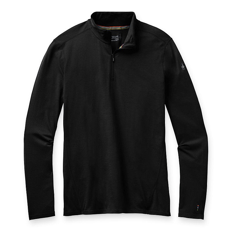 Smartwool Mens Classic All Season Merino Base Layer 1 4 Zip Black Small