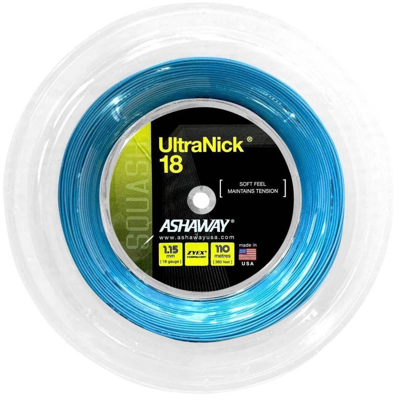 Ashaway UltraNick 18 Squash String Reel (Blue)