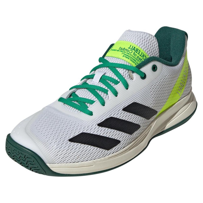 Men`s Courtflash Pickleball Shoes Core Black and Collegiate Green