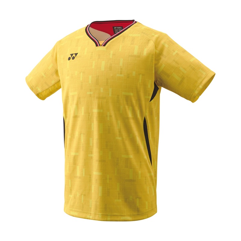 YONEX 2025 Japan National Team Crew Neck Shirt 10700YX – Bright Golden Yellow ASIA L / EU M / US S / JP L