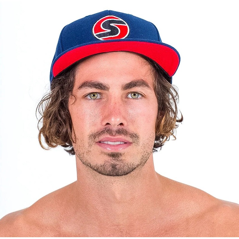 SEXY BRAND S Embroidery Navy Hat with Flat Bill