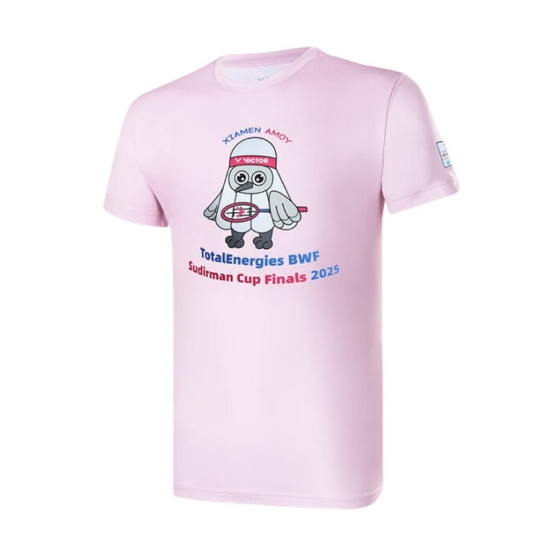 VICTOR 2025 Sudirman Cup Finals UNISEX T-Shirt T-SC2504 I-Pink ASIA XS (160CM/80A)