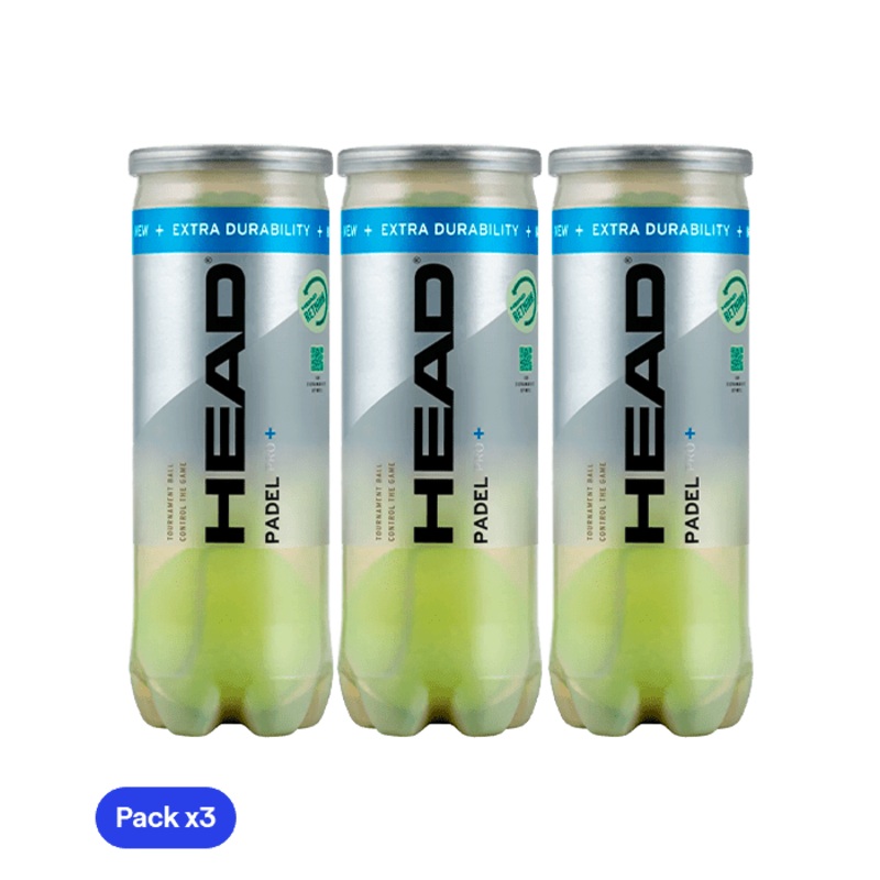 HEAD Padel Pro+ 2024/2025 (pack x3) Padel Balls