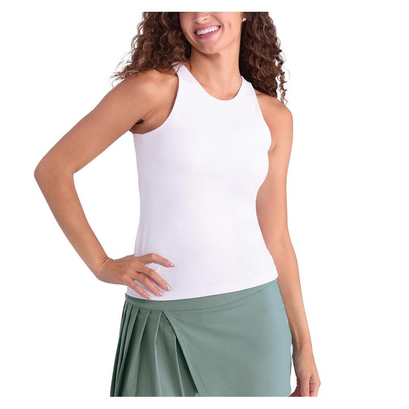 Women`s Foundation Hi-Neck Tennis Tank Chalk
