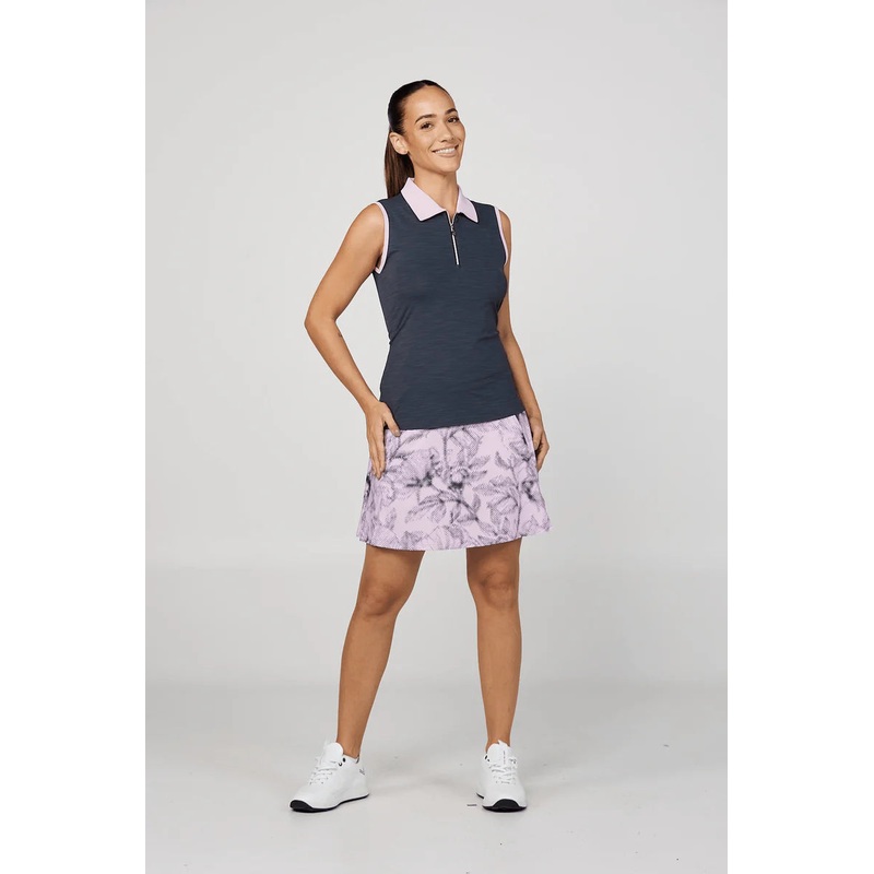 Women’s Sofibella Sleeveless Polo – Shades of Pink Small