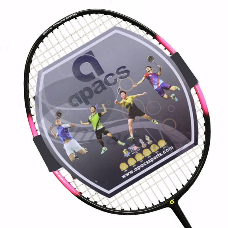 Apacs W-120g Badminton Training Racket (Strung) – Black/Pink Black / Pink 4UG4