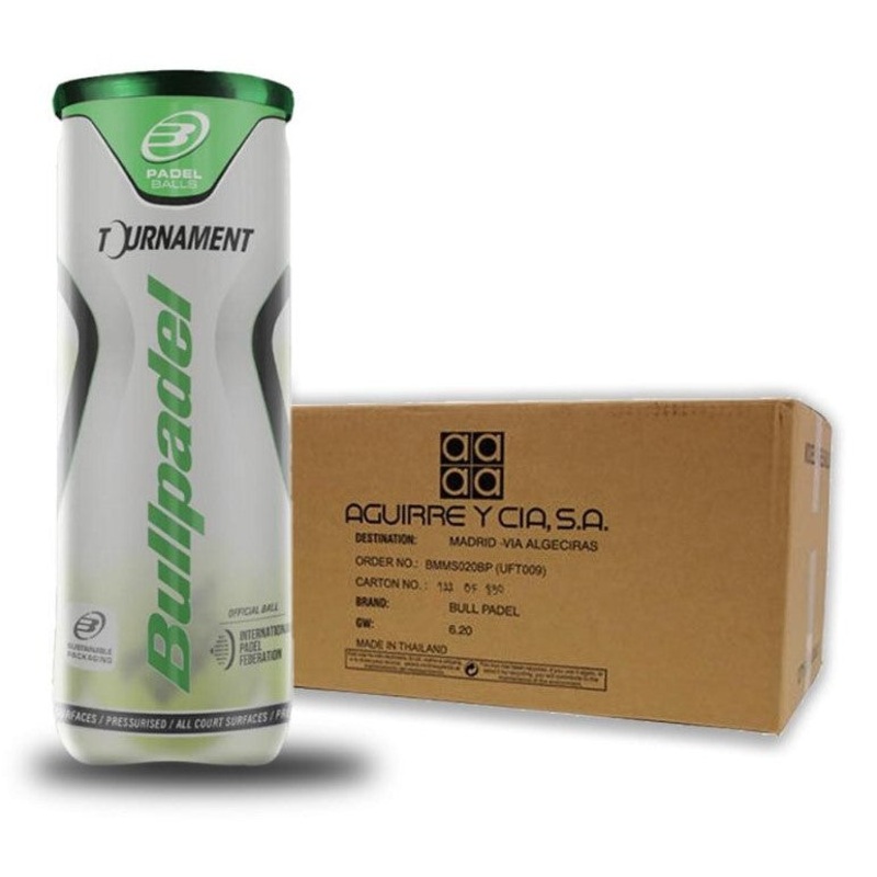 Cajon 72 Pelotas – 24 Botes de 3 uds – Bullpadel Tournament Pro