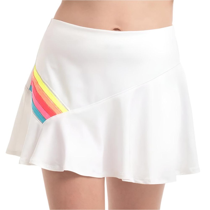 Girl’s Prisma Stripe Tennis Skort Rainbow
