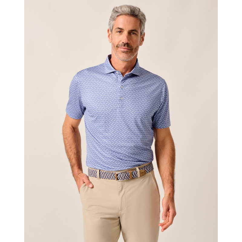 Johnnie-O Men’s Areca Palm Performance Jersey Polo Verbena Small