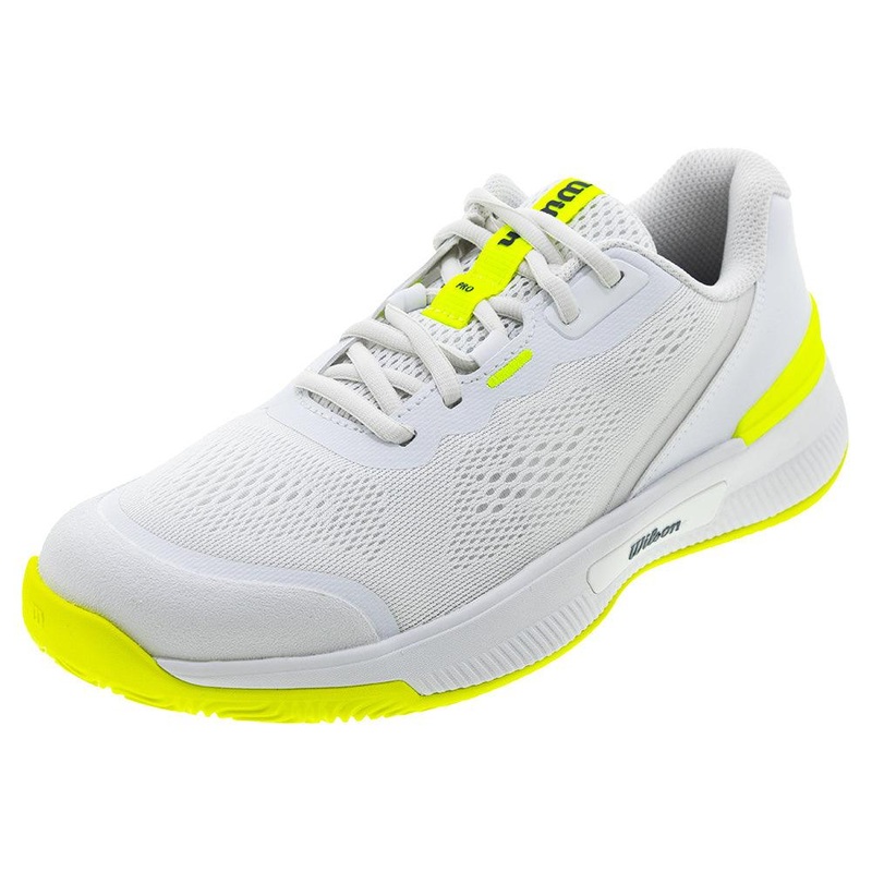 Women`s Intrigue Pro Oz Tennis Shoes White and Safety Yellow