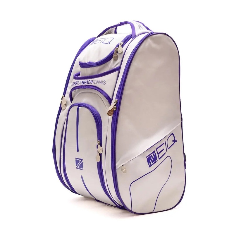 Zeiq BT Pro Purple and White Beach Tennis Racket Bag