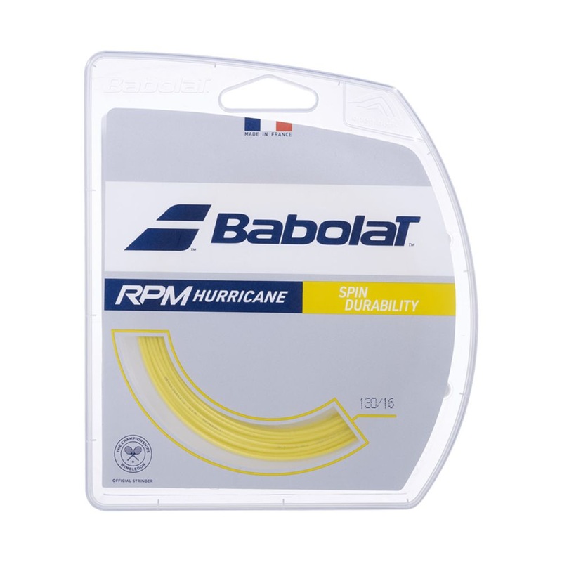 Babolat RPM Hurricane 1.30mm/12M Tennis String – Yellow 12m Set YELLOW