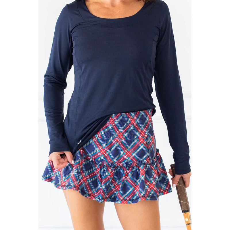 Bubble Women’s Lawley Skirt Print – Holiday Plaid 24 Small
