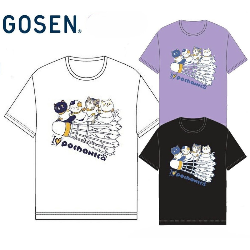 GOSEN POCHANECO Badminton UNI T-shirt NPT63 Black (39) SS (XS)