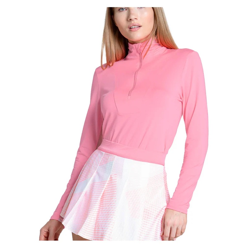 Women’s LUV Free Play Zip Long Sleeve Tennis Top Flamingo