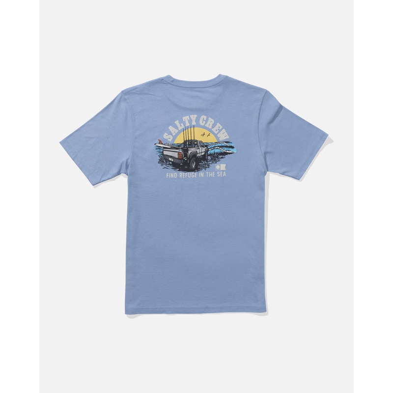Salty Crew Boys’ Lifted SS Tee Marine Blue Small