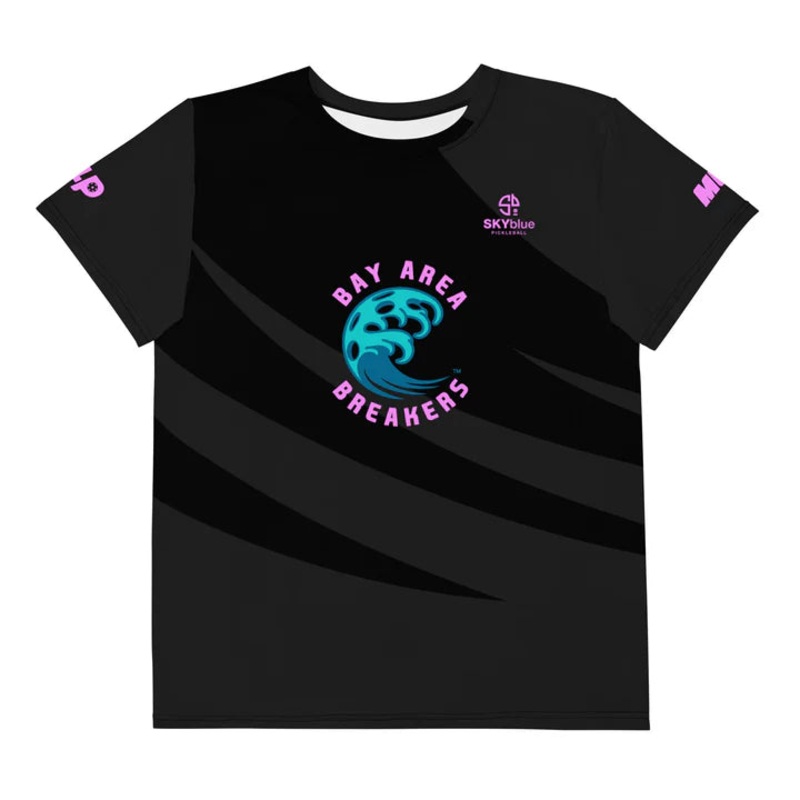 BAY AREA BREAKERS YOUTH CREW NECK SHORT SLEEVE T-SHIRT – BLACK “RIDE THE TIDE”