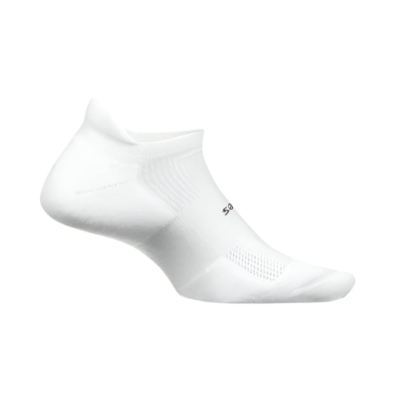 Feetures High Performance Cushion No Show Tab White Small