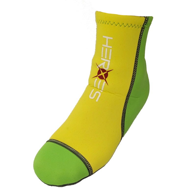 Heroe’s #HEROESFEET #RIO Sand Socks Green & Yellow