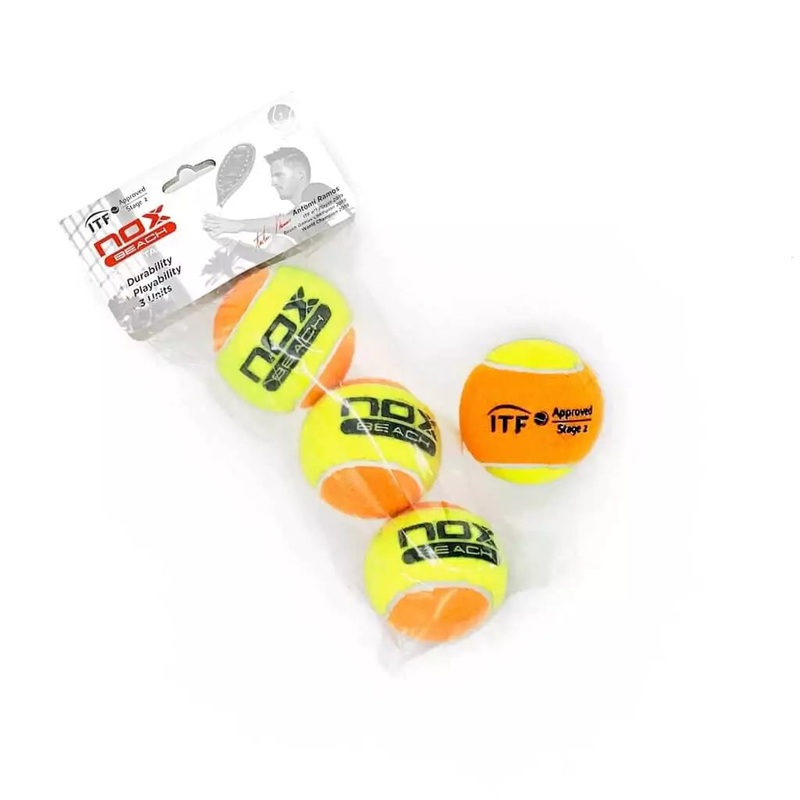 Nox Beach Pro Titanium 3-Ball Beach Tennis (ITF Approved)