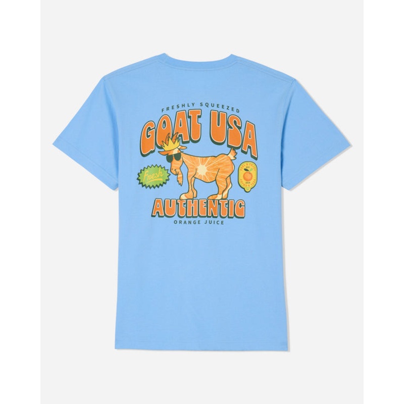 Goat USA Youth Orange Juice T-Shirt Carolina Blue Youth XSmall
